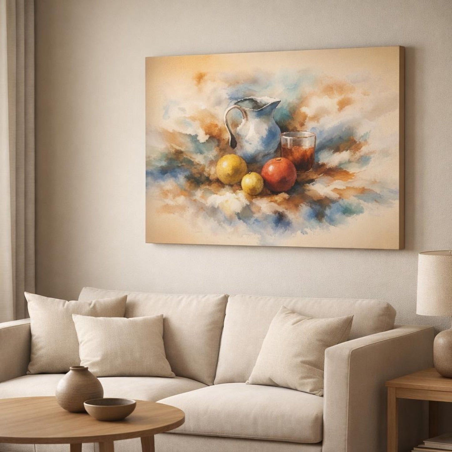 Watercolor Still Life Nature - Canvas Wall Art Print - YesArtYes