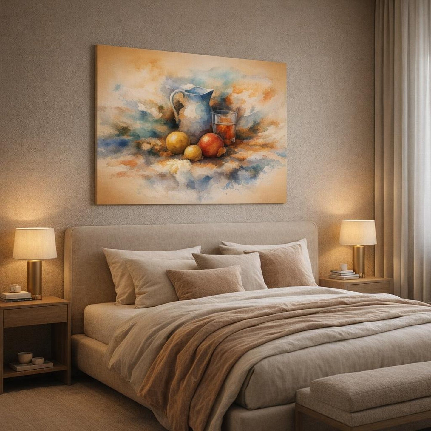 Watercolor Still Life Nature - Canvas Wall Art Print - YesArtYes