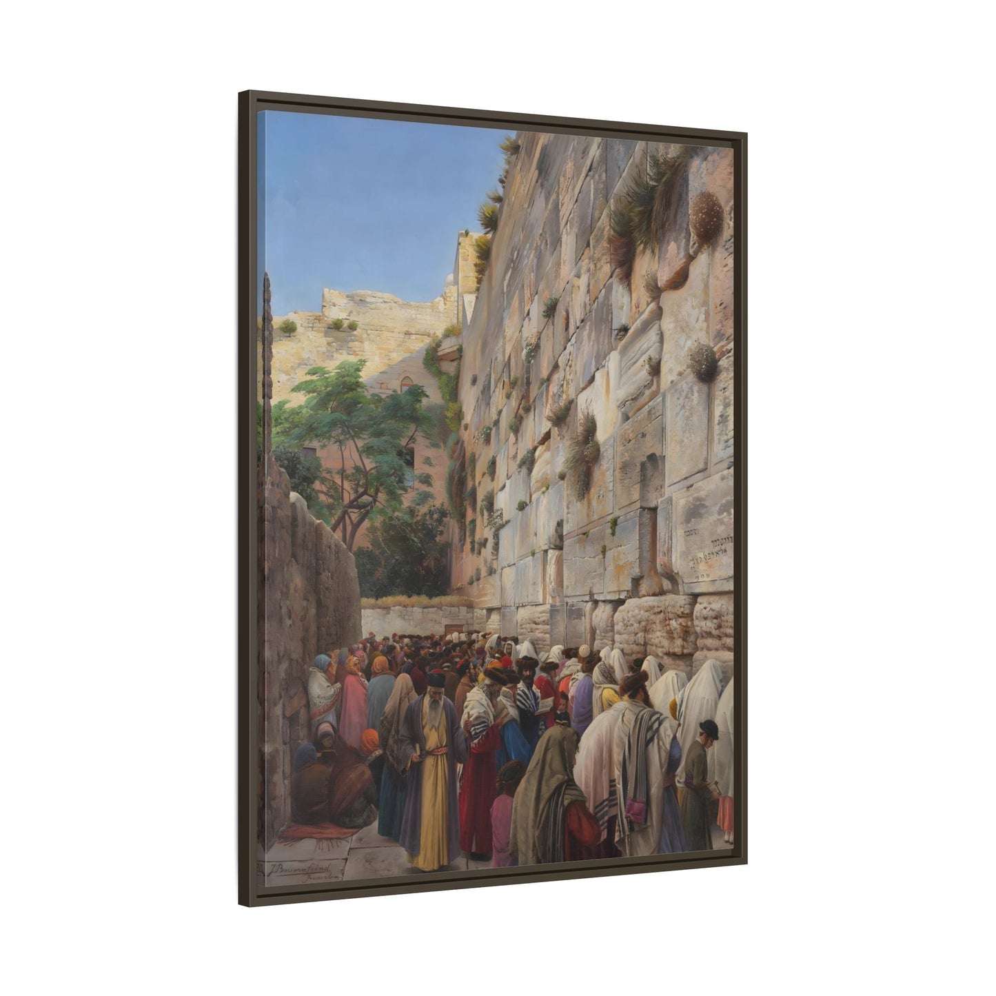 Western Wall Jerusalem Jewish Canvas Wall Art Print - YesArtYes