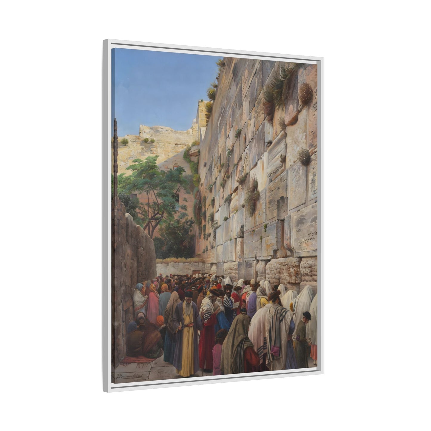 Western Wall Jerusalem Jewish Canvas Wall Art Print - YesArtYes