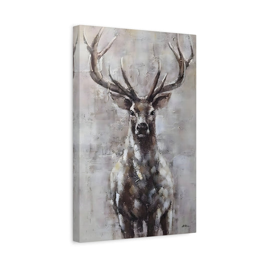 Wildlife Abstract Dear Canvas Art – Majestic Stag Animal Decoration