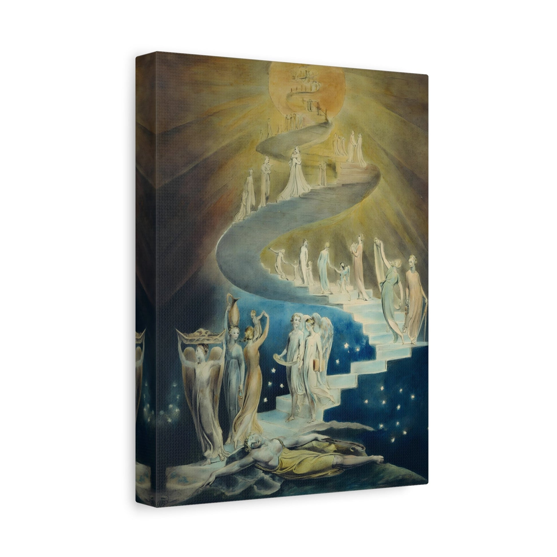 William Blake Jacobs Ladder Artwork - Canvas Wall Art Bible Print