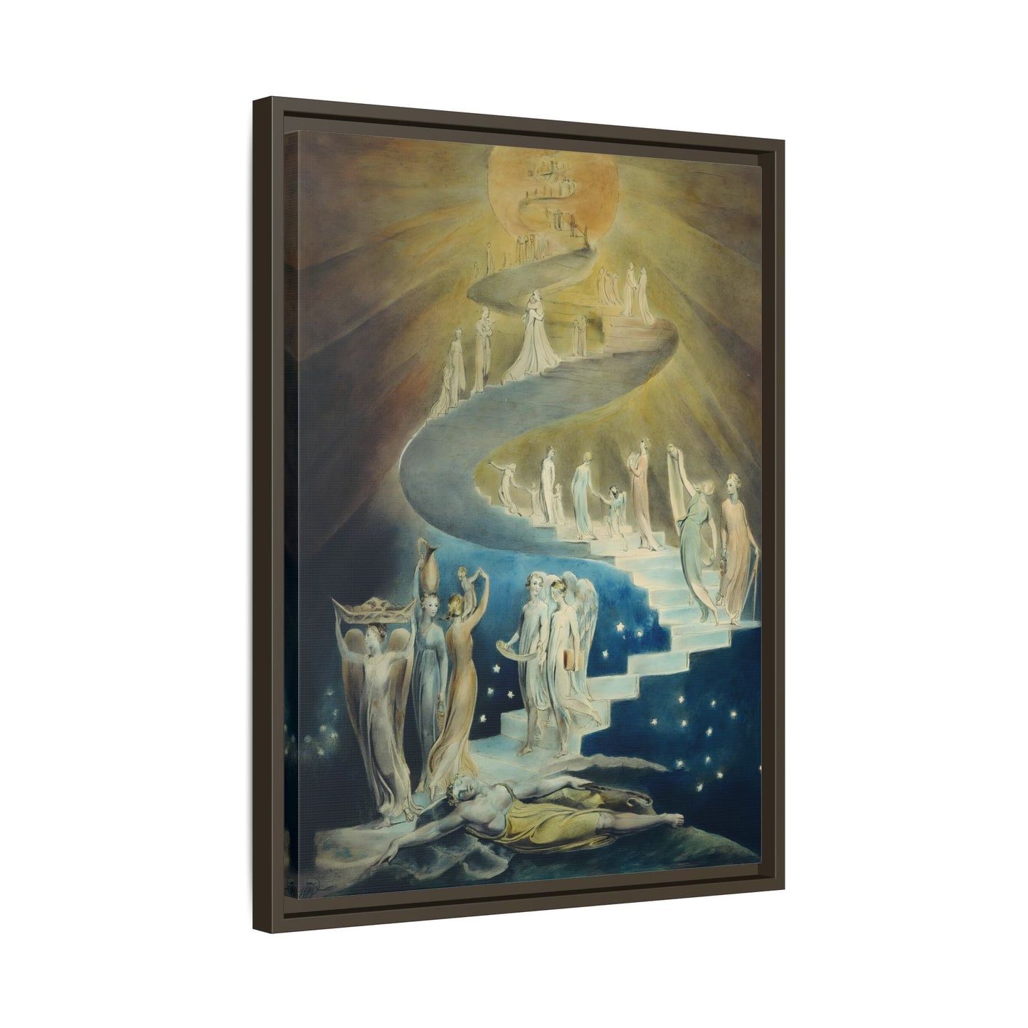 Blake Jacobs Ladder Canvas Prints Wall Art - Religious Angelic Vision Spiritual