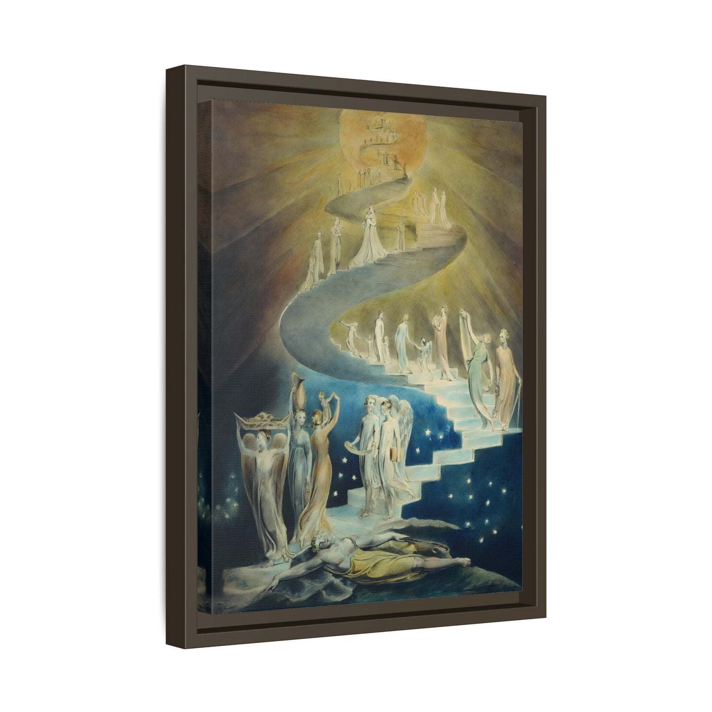 Blake Jacobs Ladder Canvas Prints Wall Art - Religious Angelic Vision Spiritual