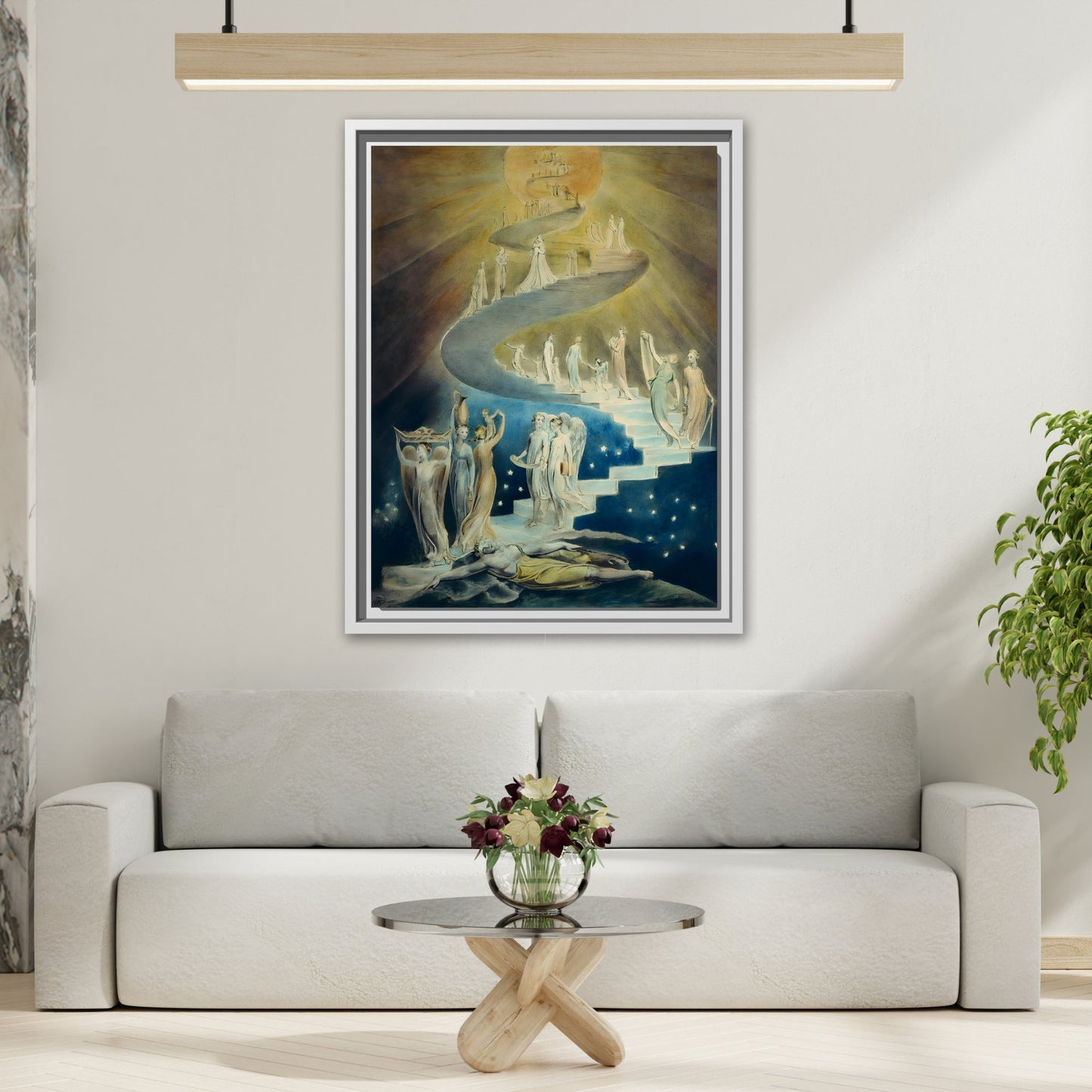 Blake Jacobs Ladder Canvas Prints Wall Art - Religious Angelic Vision Spiritual