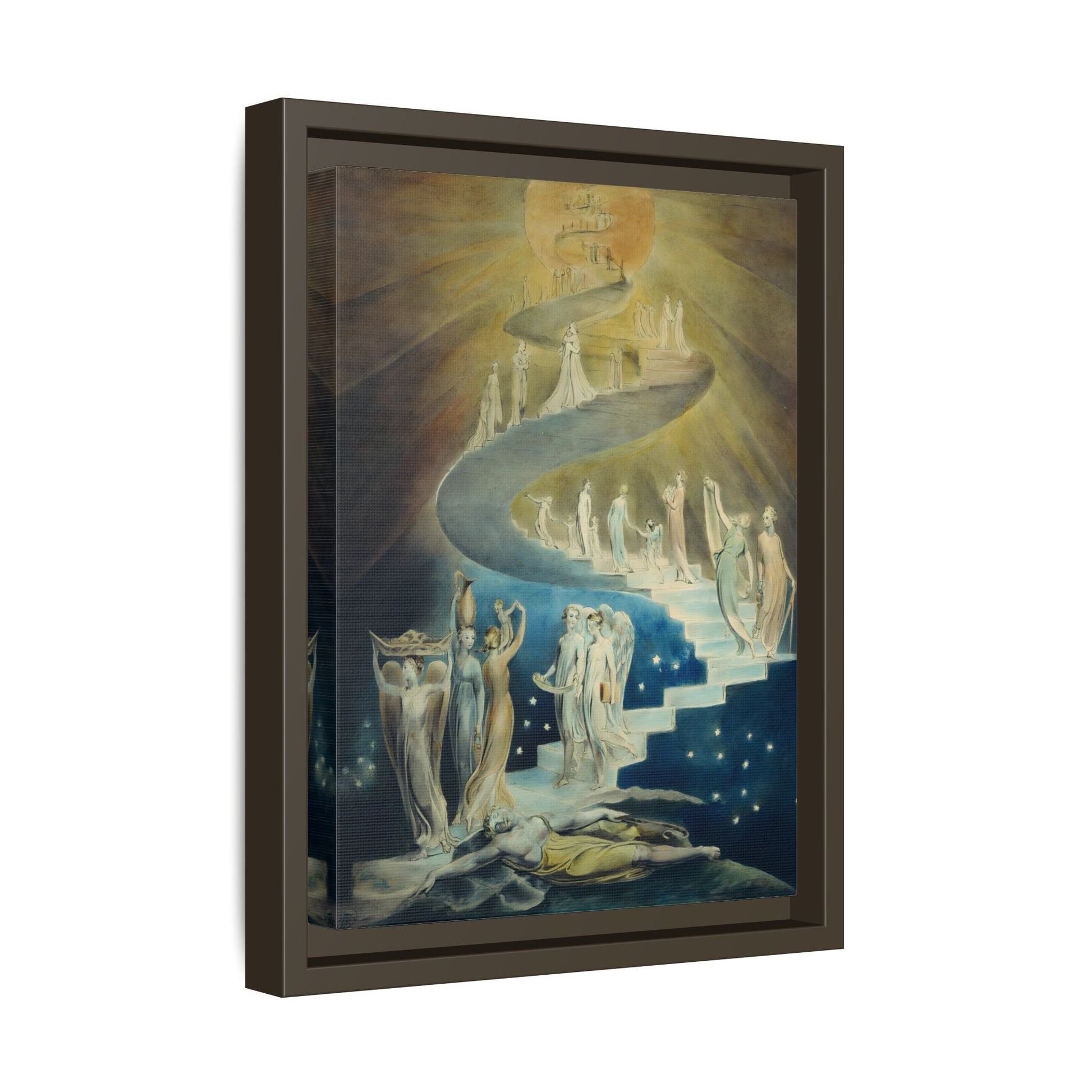 Blake Jacobs Ladder Canvas Prints Wall Art - Religious Angelic Vision Spiritual