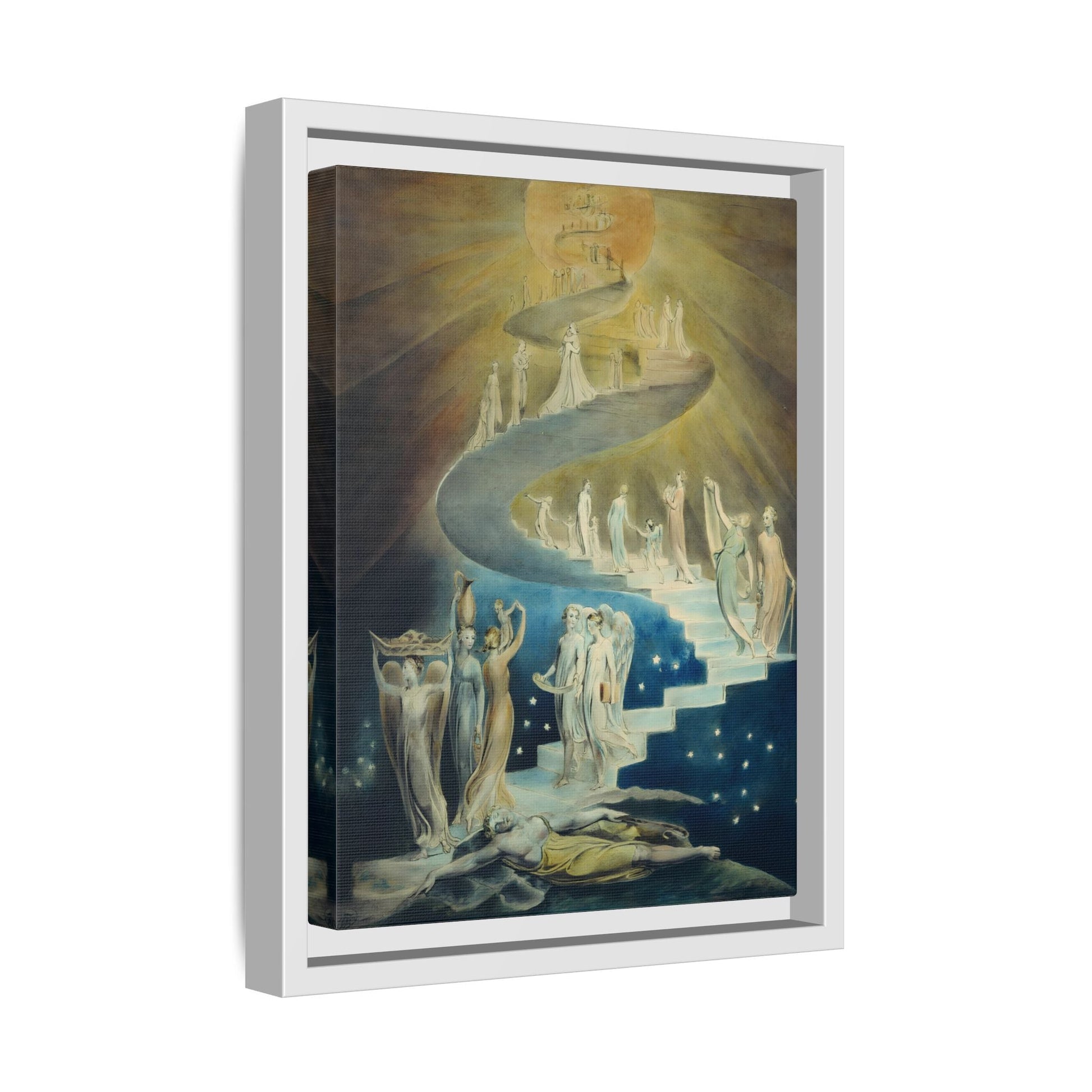 Blake Jacobs Ladder Canvas Prints Wall Art - Religious Angelic Vision Spiritual