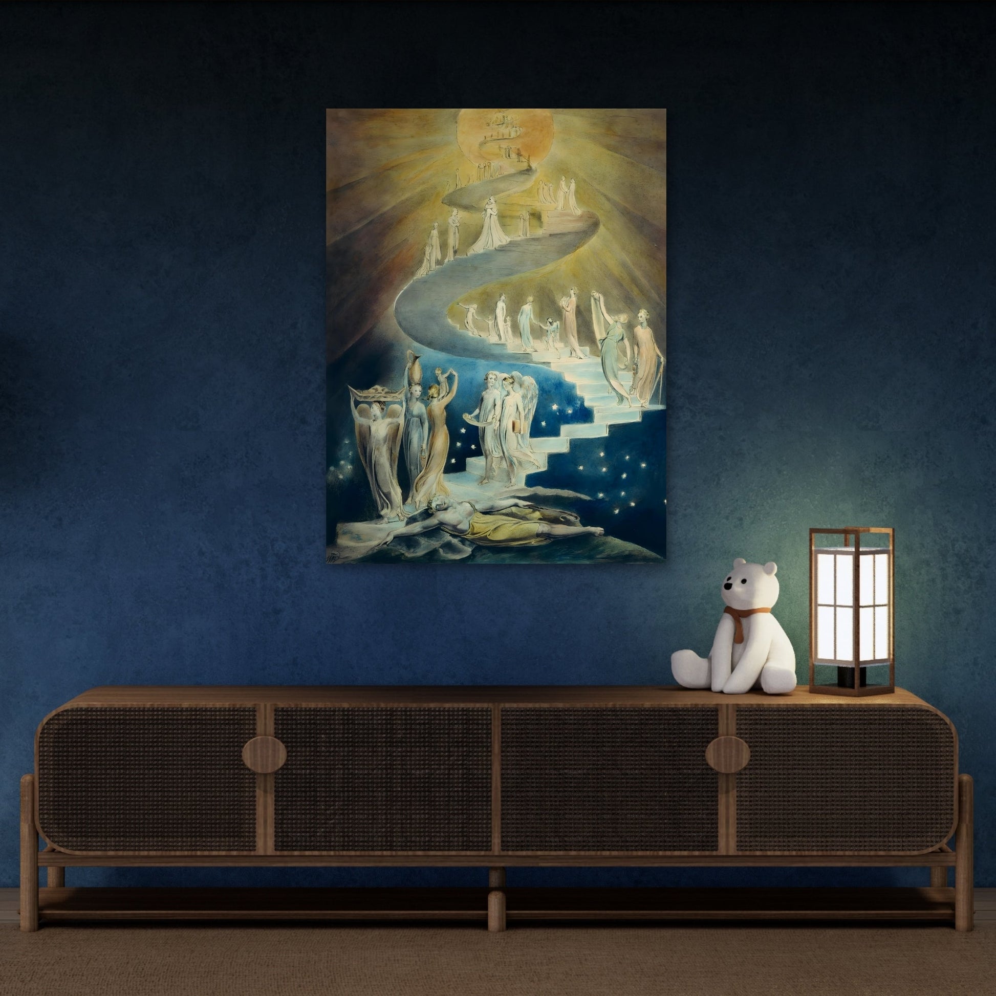 William Blake Jacobs Ladder Canvas Print - Bible Wall Art - YesArtYes