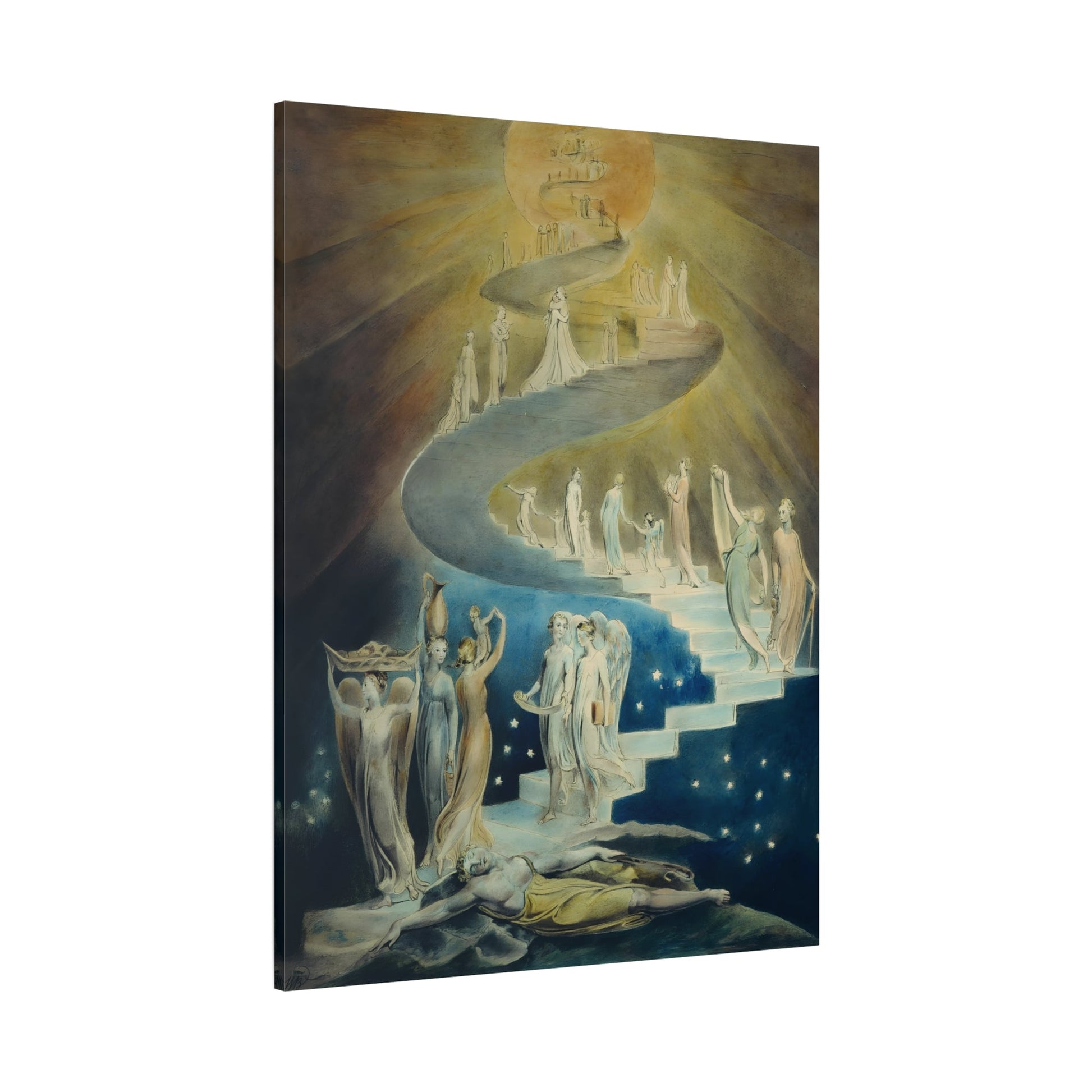 William Blake Jacobs Ladder Canvas Print - Bible Wall Art - YesArtYes
