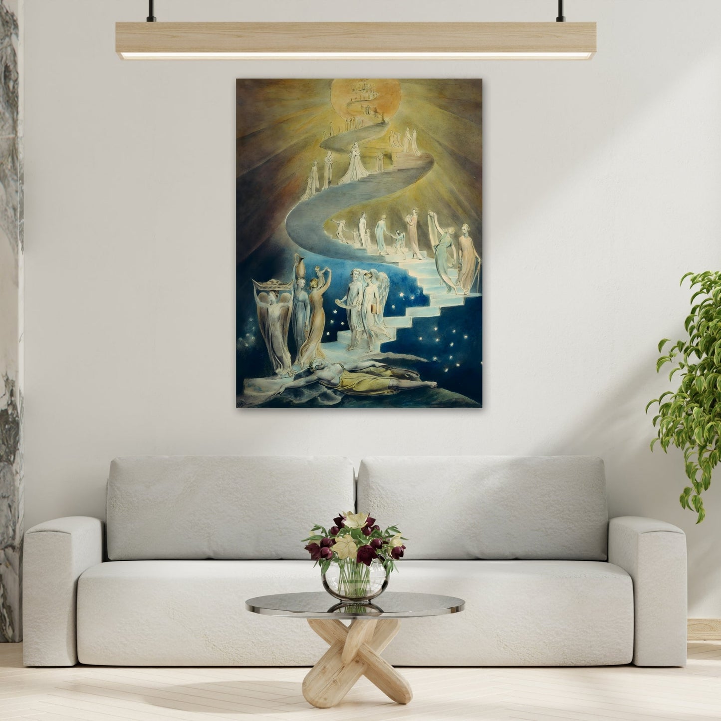 William Blake Jacobs Ladder Canvas Print - Bible Wall Art - YesArtYes