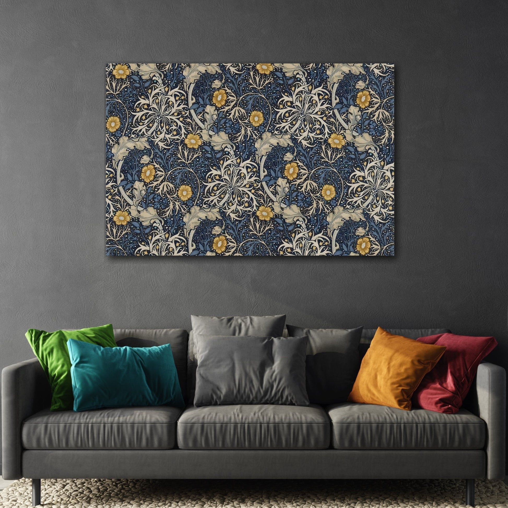 William Morris Seaweed Harmony Canvas Wall Art Prints - Maritime Artwork for Home Decor