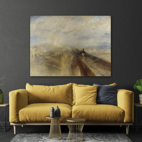 William Turner Rain Steam Watercolor Canvas Wall Art Painting Print - YesArtYes