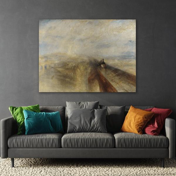 William Turner Rain Steam Watercolor Canvas Wall Art Painting Print - YesArtYes