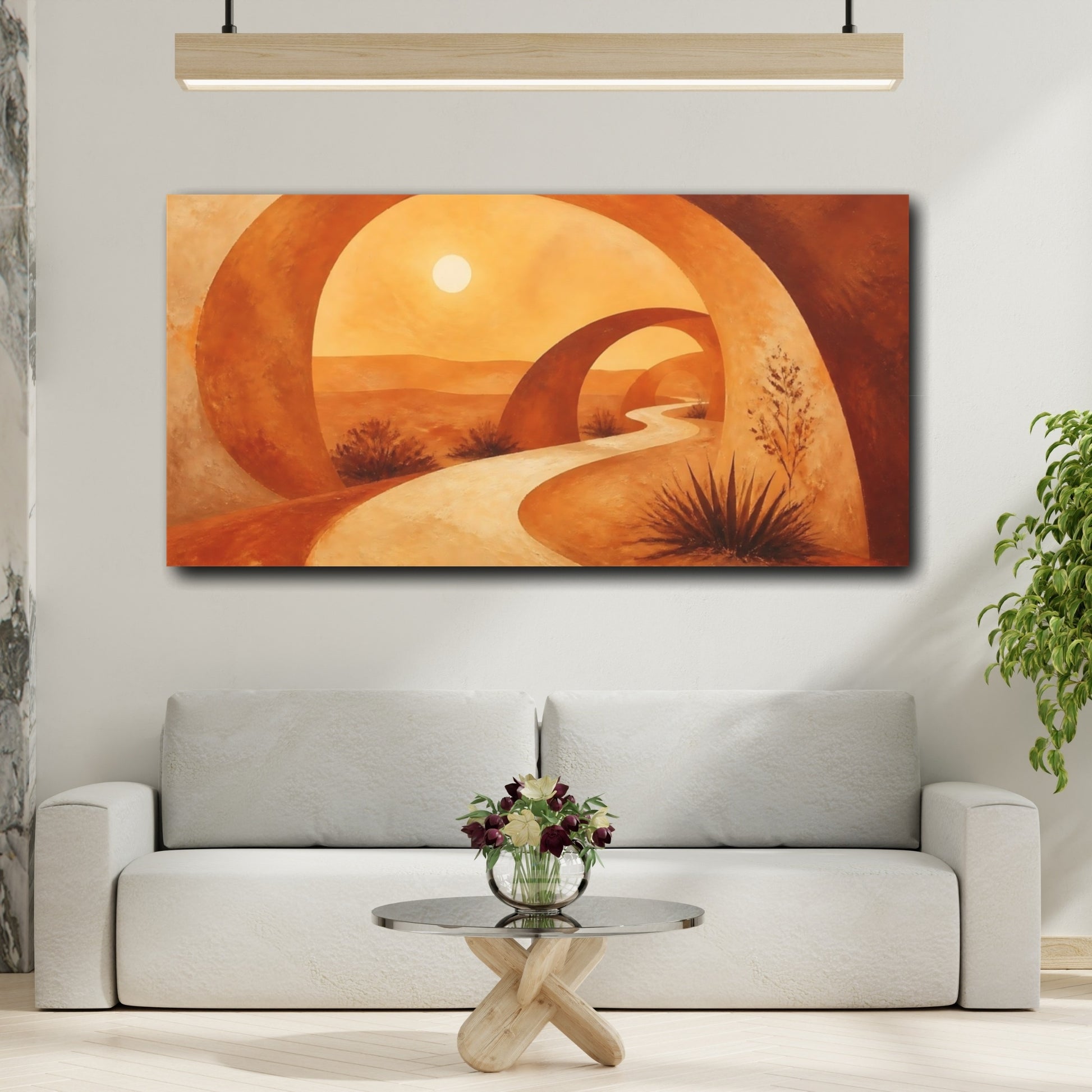 Mockup 2. Winding Desert Path shown as canvas print
