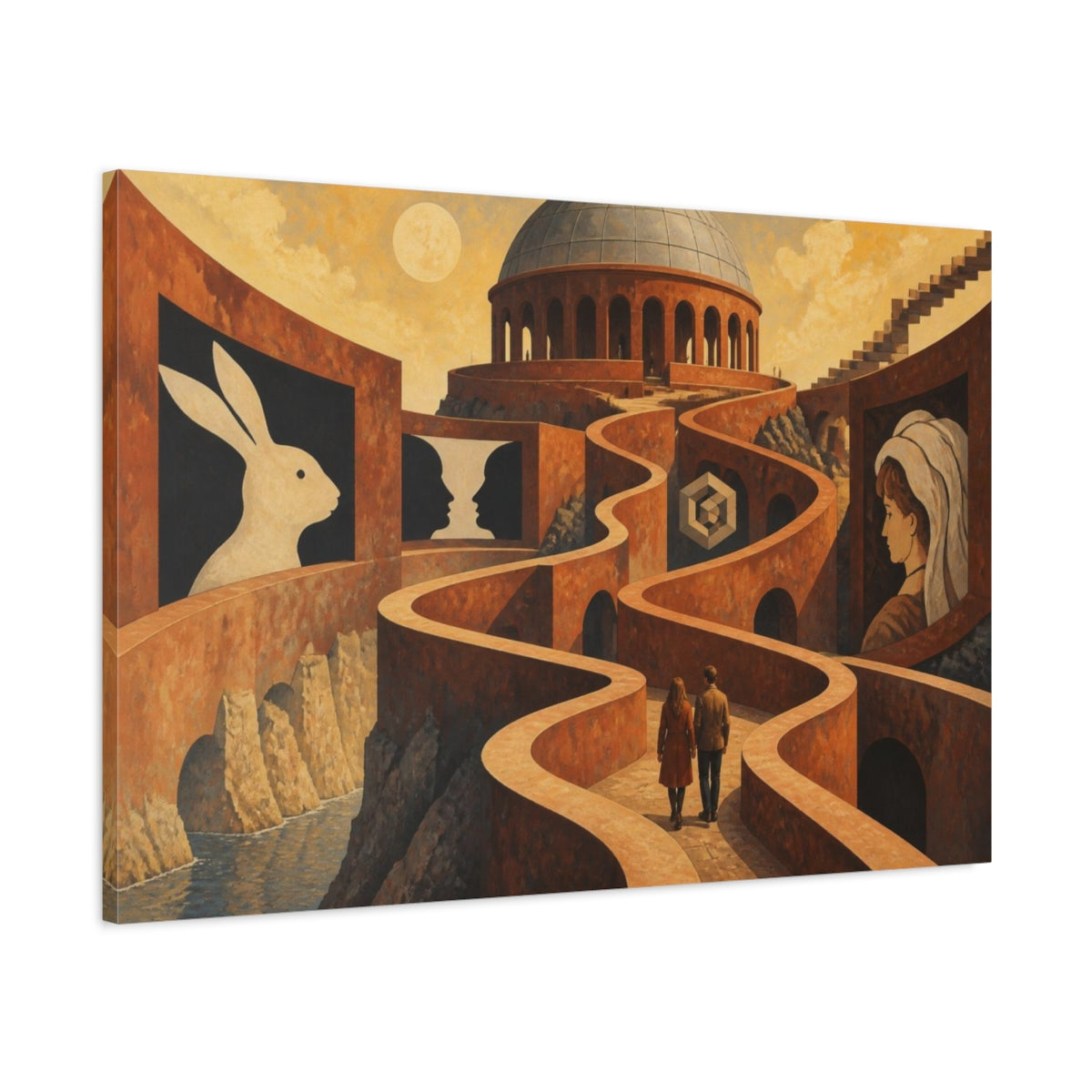 Main Mockup. Winding Path Of Illusion shown as canvas print