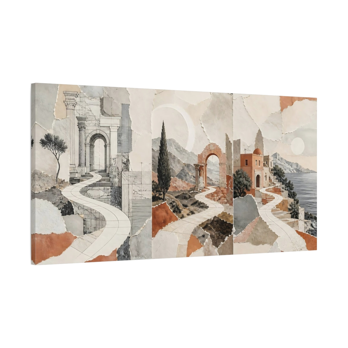 Main Mockup. Winding Path To Archway shown as canvas print