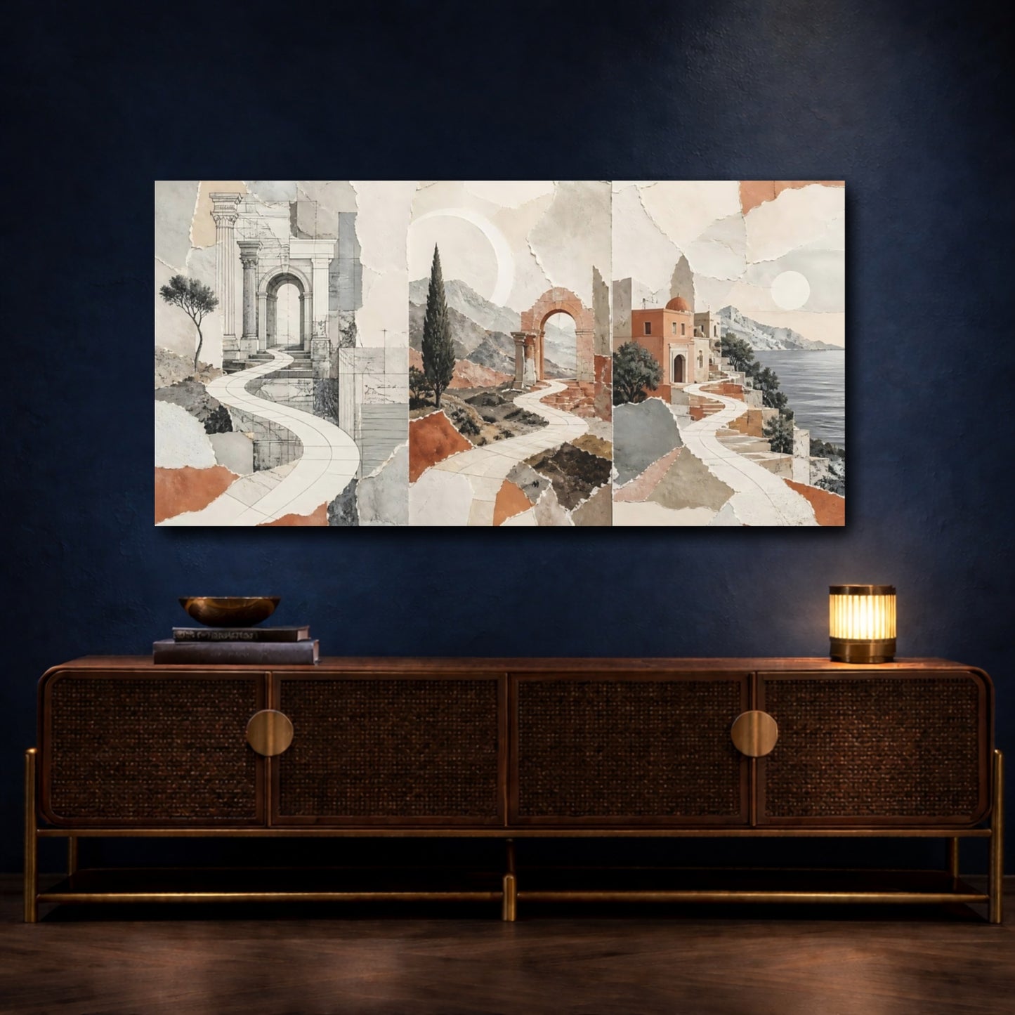 Mockup 4. Winding Path To Archway shown as canvas print