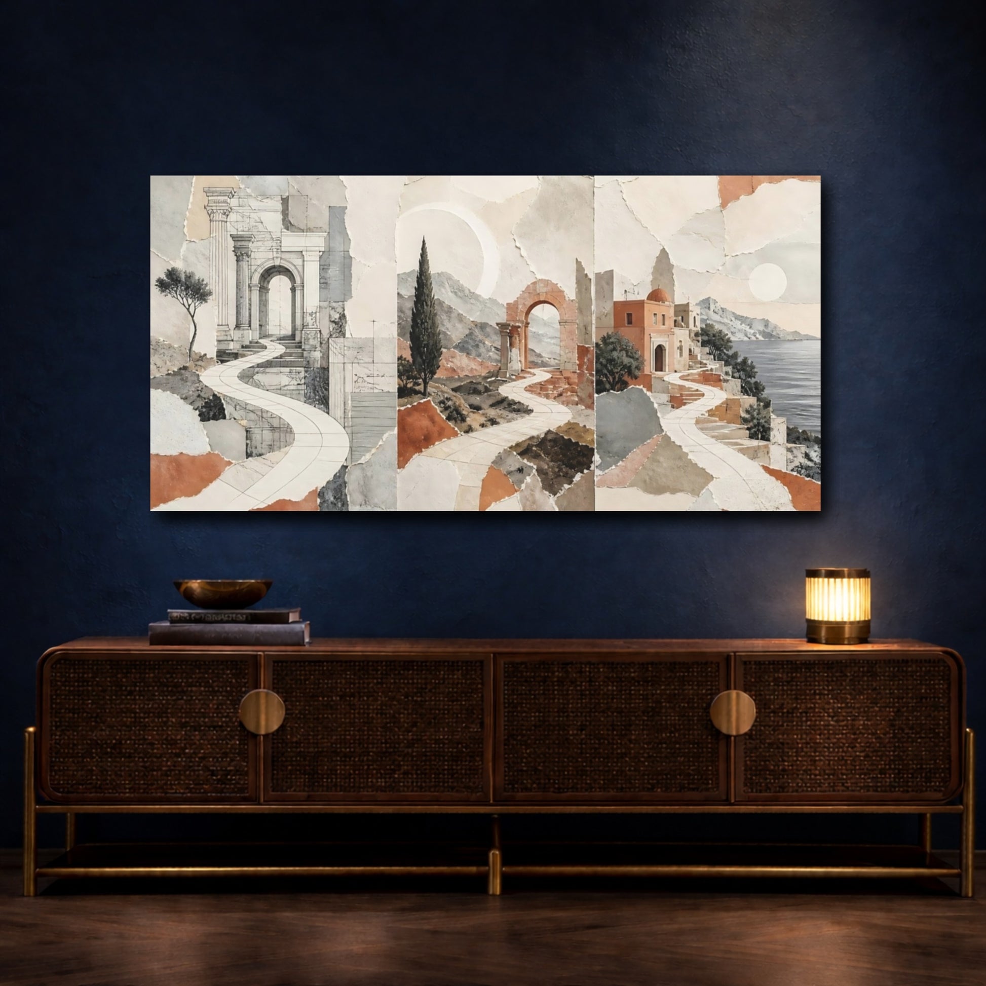 Mockup 4. Winding Path To Archway shown as canvas print