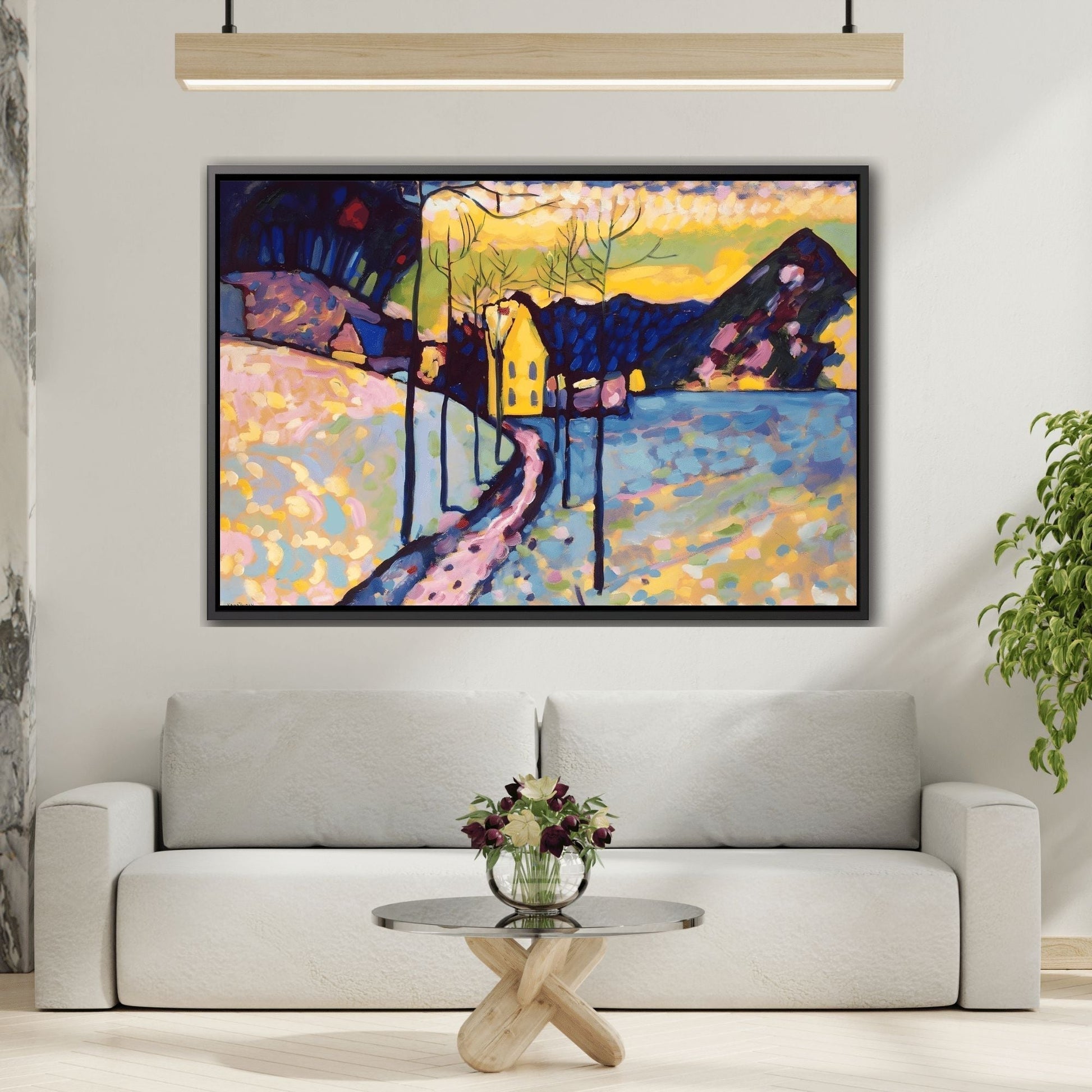 Winter Landscape Canvas Wall Art Print - Modern Abstract Prints for Home or Office by Kandinsky