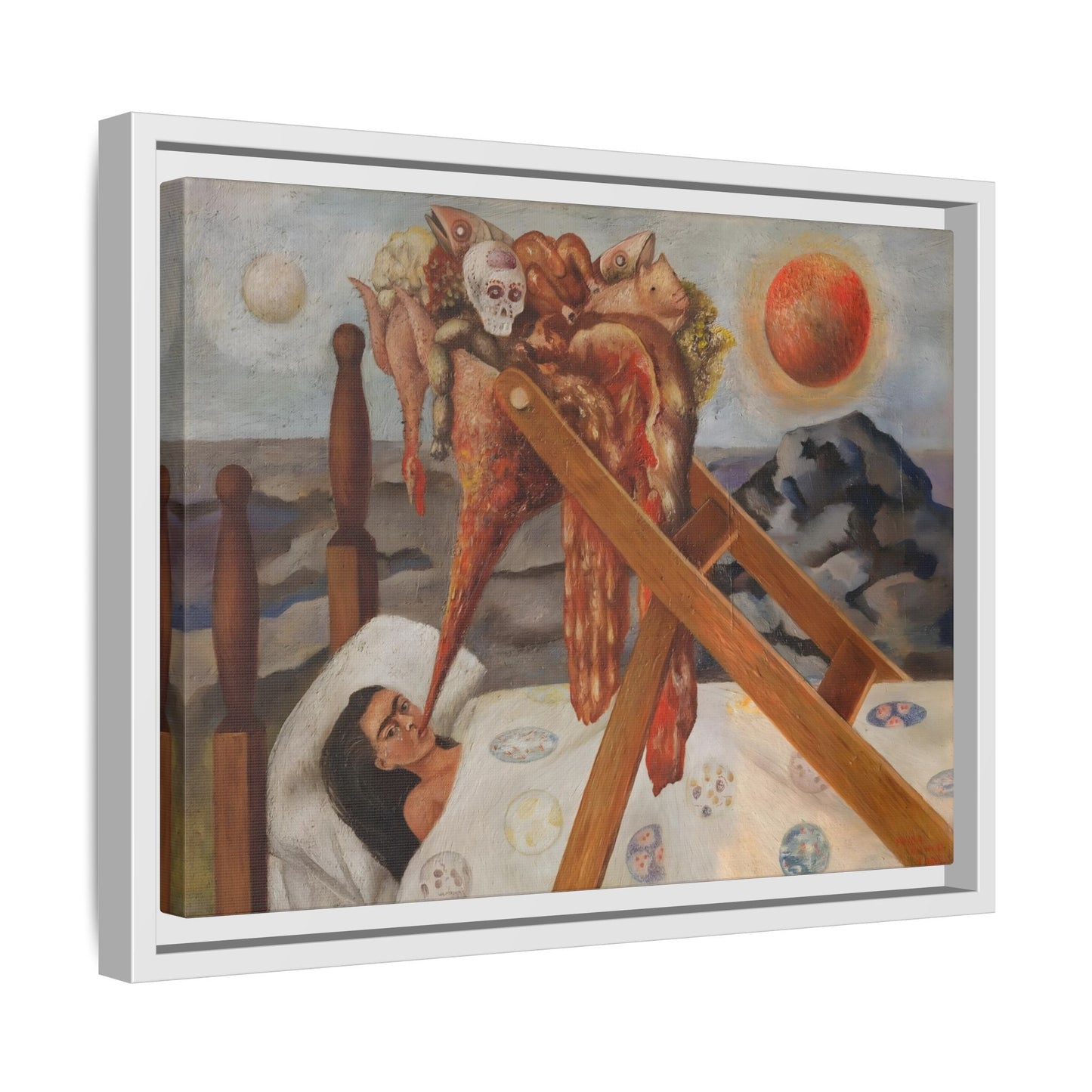 Without Hope Canvas Print - Frida Kahlo Wall Art in Exclusive Frame