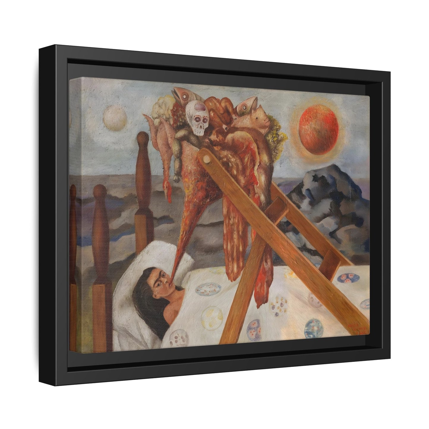 Without Hope Canvas Print - Frida Kahlo Wall Art in Exclusive Frame