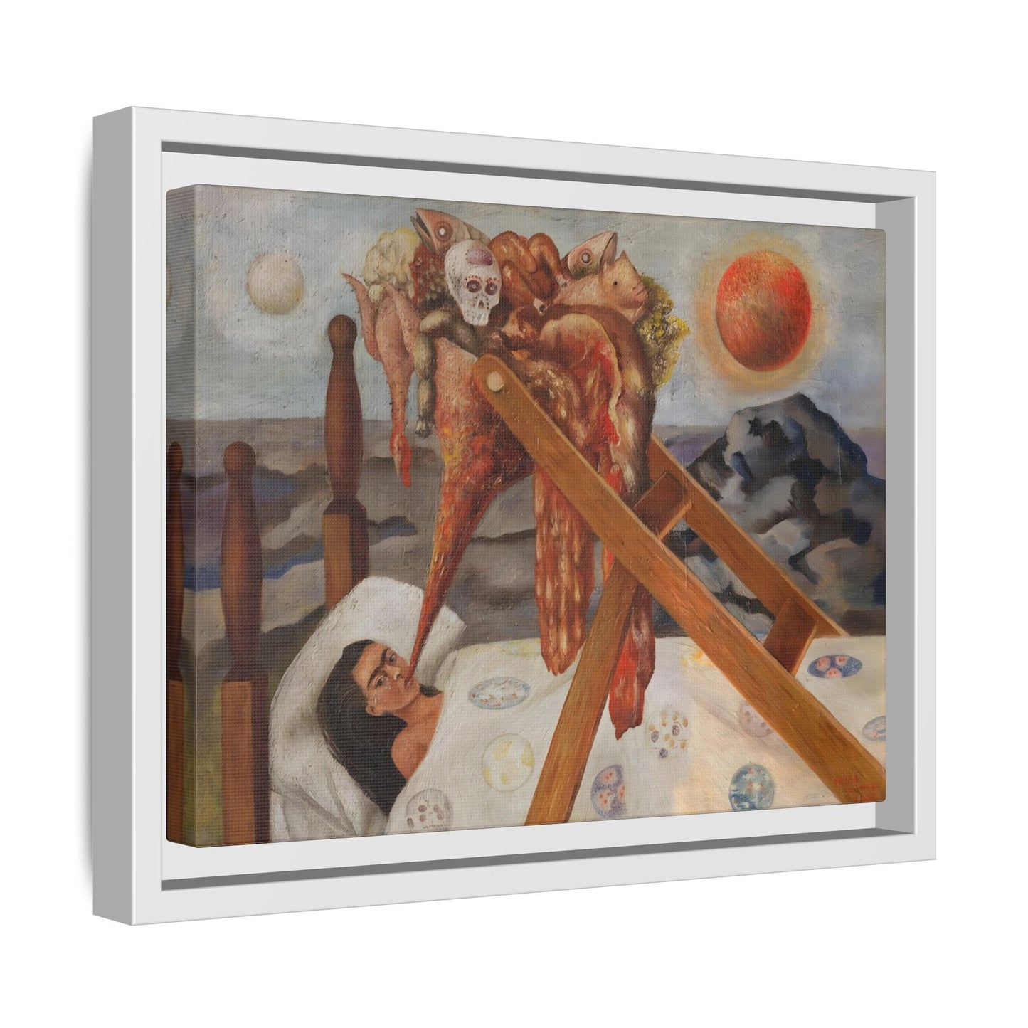 Without Hope Canvas Print - Frida Kahlo Wall Art in Exclusive Frame