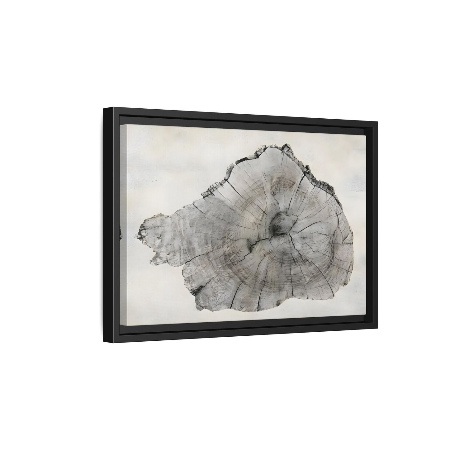 Wood Tree Rings Canvas Print - Large Modern Neutral Minimalist Boho Wall Art - YesArtYes