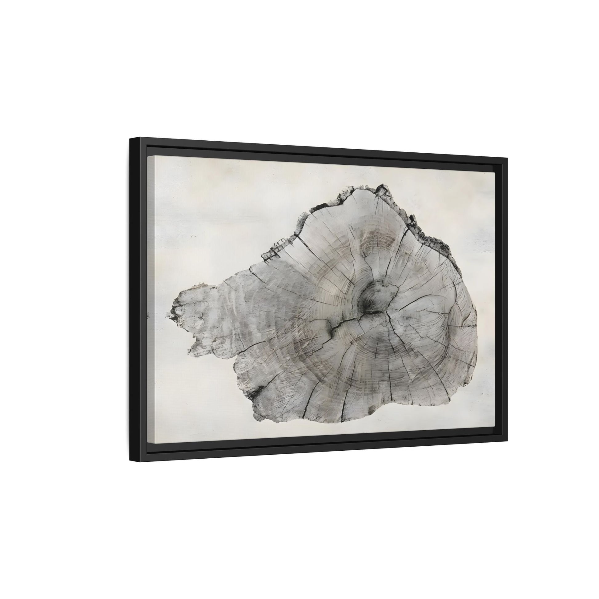Wood Tree Rings Canvas Print - Large Modern Neutral Minimalist Boho Wall Art - YesArtYes