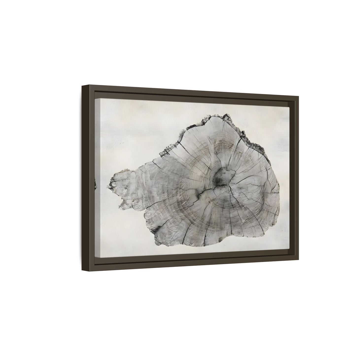 Wood Tree Rings Canvas Print - Large Modern Neutral Minimalist Boho Wall Art - YesArtYes