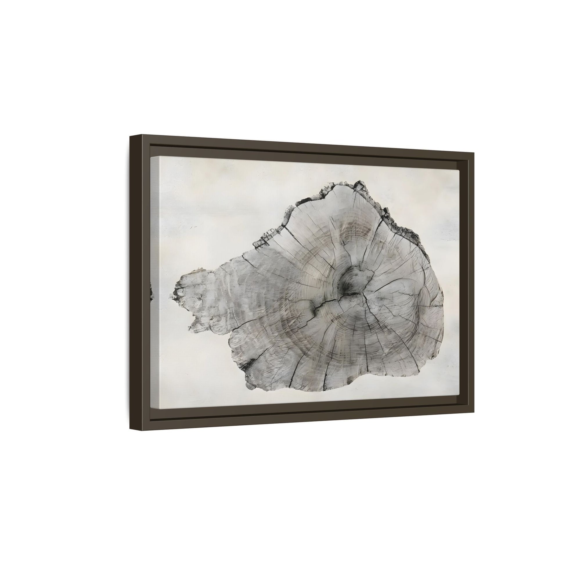 Wood Tree Rings Canvas Print - Large Modern Neutral Minimalist Boho Wall Art - YesArtYes