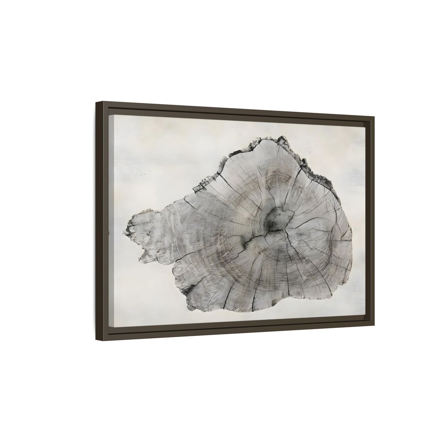 Wood Tree Rings Canvas Print - Large Modern Neutral Minimalist Boho Wall Art - YesArtYes
