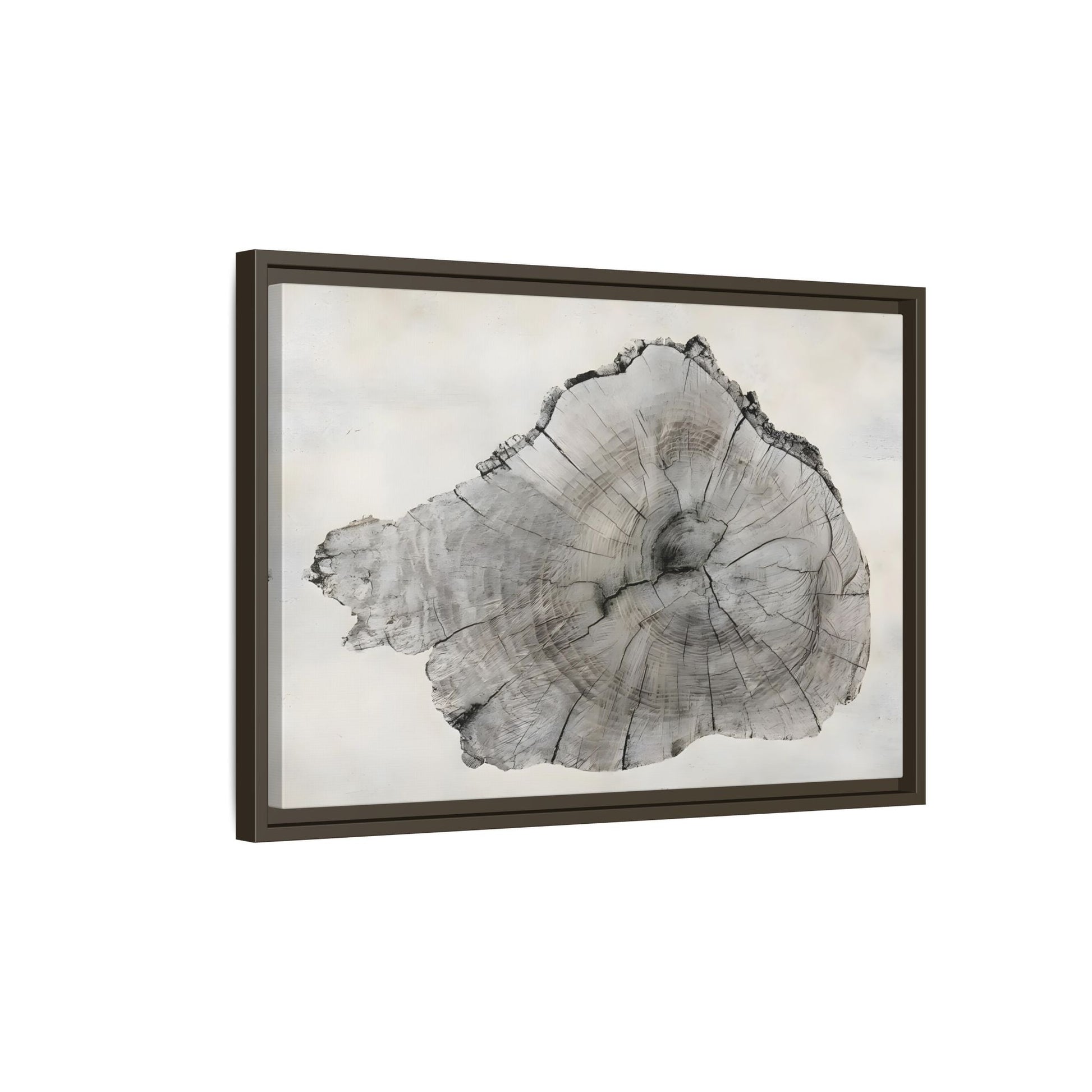 Wood Tree Rings Canvas Print - Large Modern Neutral Minimalist Boho Wall Art - YesArtYes