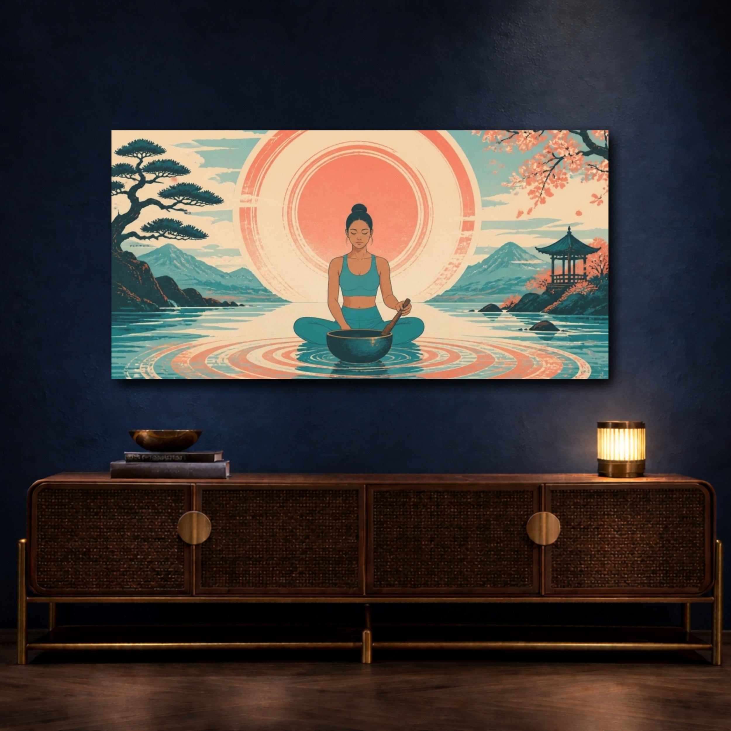 Serene Yoga Art Canvas Wall - YesArtYes