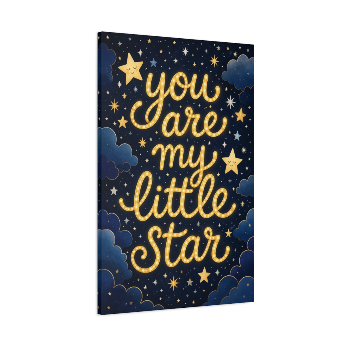 Main Mockup. You Are My Little Star Quote shown as canvas print