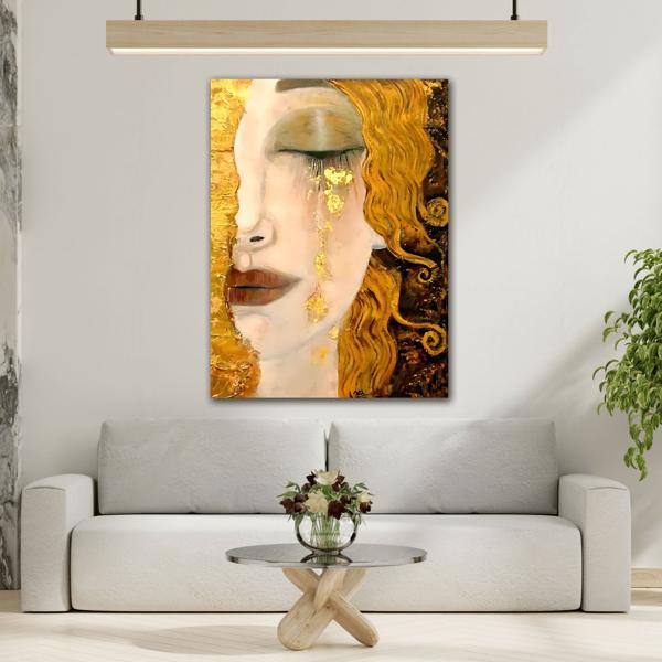 Zilberman Golden Tears Canvas Print - French Gold Wall Art - YesArtYes