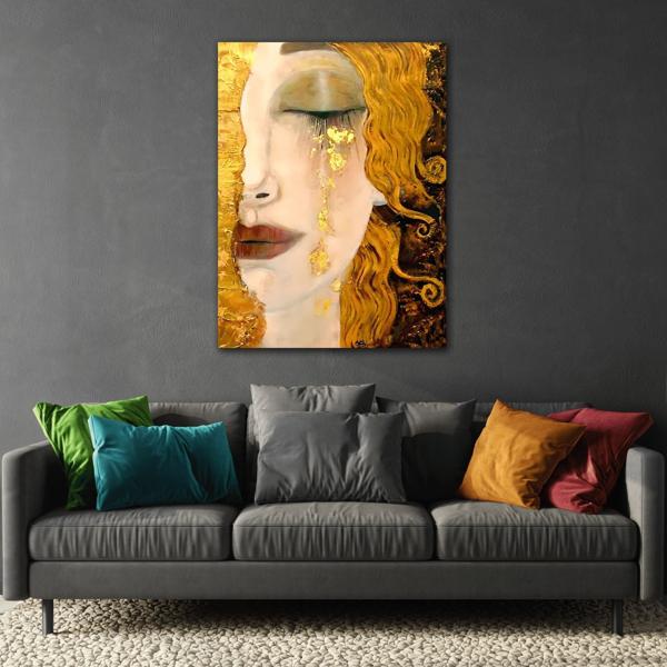 Zilberman Golden Tears Canvas Print - French Gold Wall Art - YesArtYes