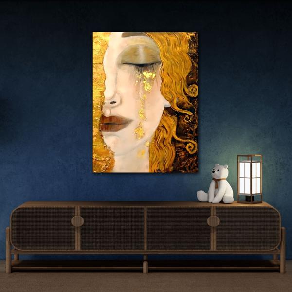 Zilberman Golden Tears Canvas Print - French Gold Wall Art - YesArtYes